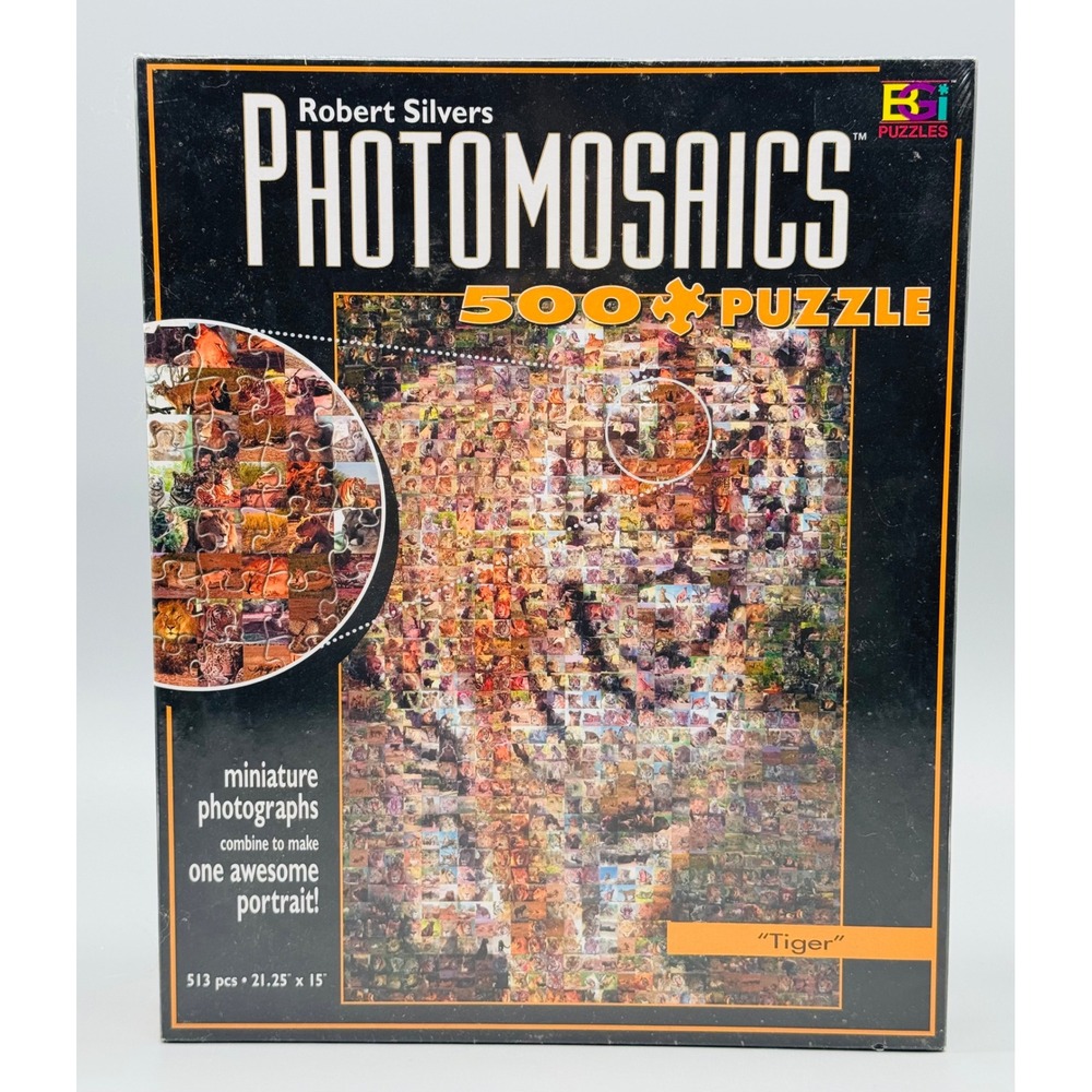 Buffalo Games Photomosaics Tiger Jigsaw Puzzle Robert Silvers 500 Pieces